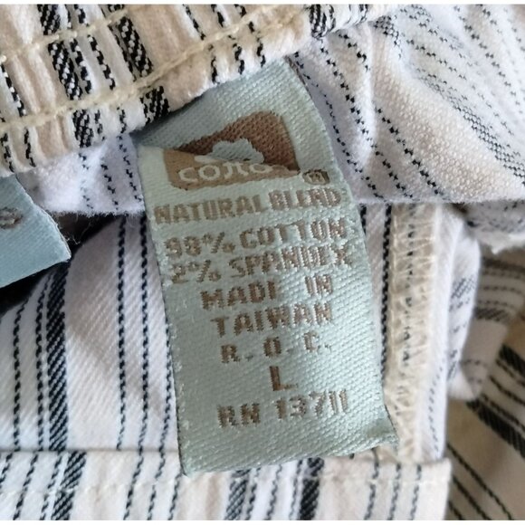 Valerie Stevens Womens Pants Size Large Striped Drawstring Front & Elastic Waist - Picture 7 of 8